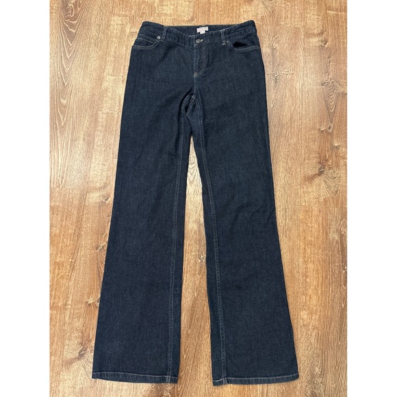 J. Jill Denim - J. Jill Bootcut Jeans Womens 6 Tall Dark Indigo Blue Stretch Denim 9" rise